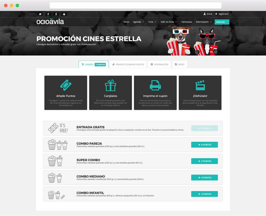 Imagen corporativa, Página web y App para OcioAvila
