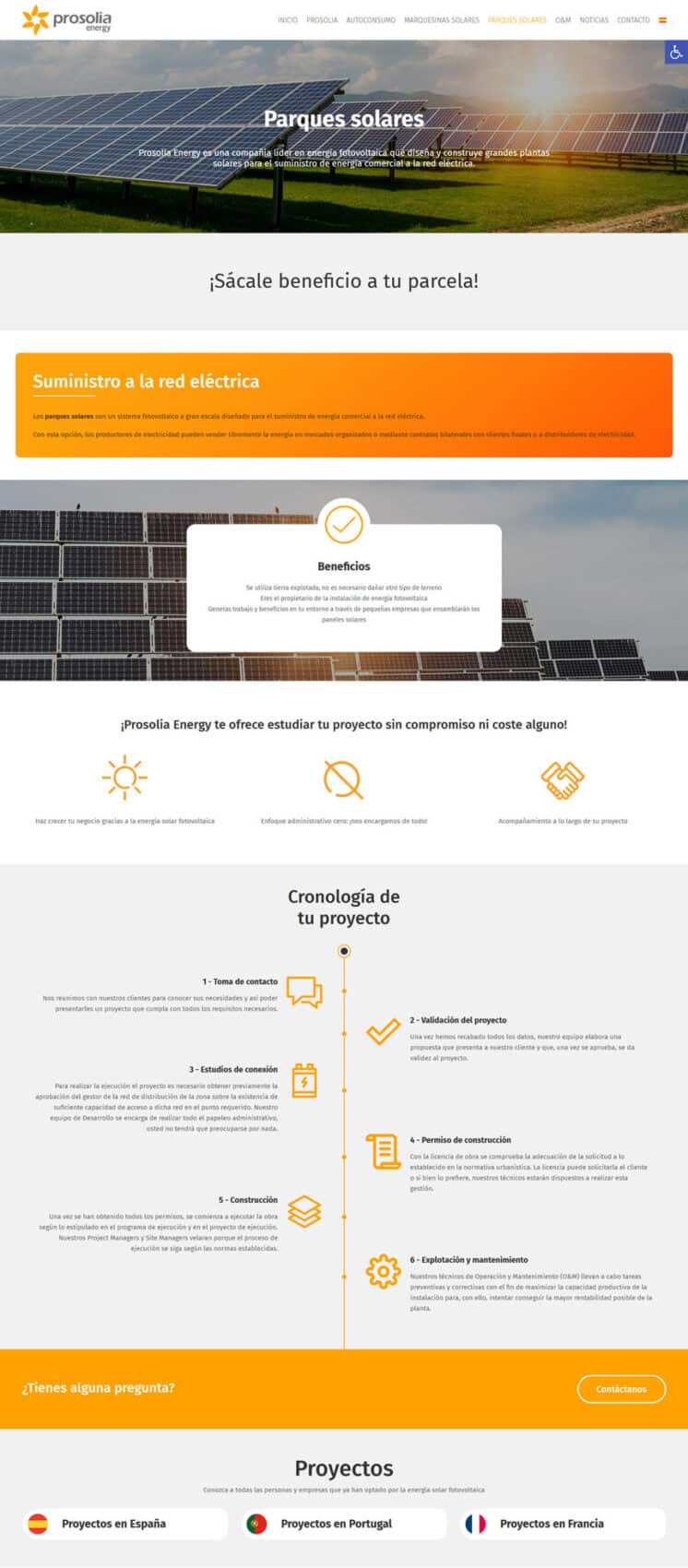 Prosolia Energy Diseño de Páginas Web en Ávila | Ziddea