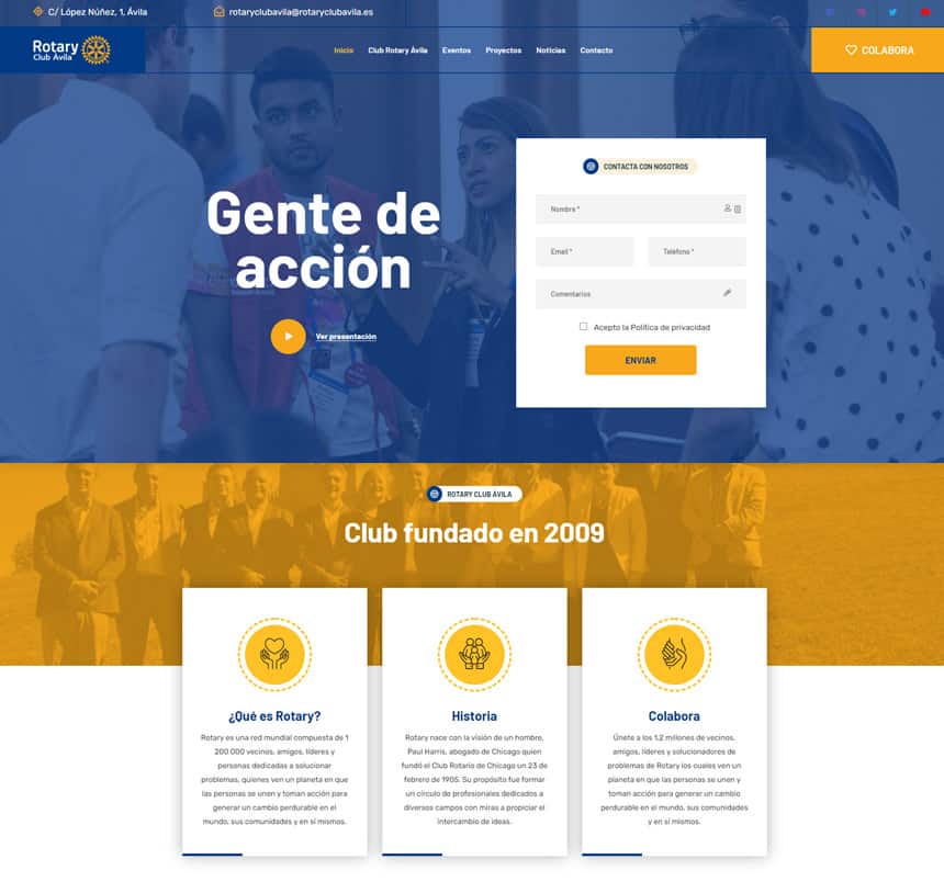 Club Rotary Ávila web oficial - ZIDDEA