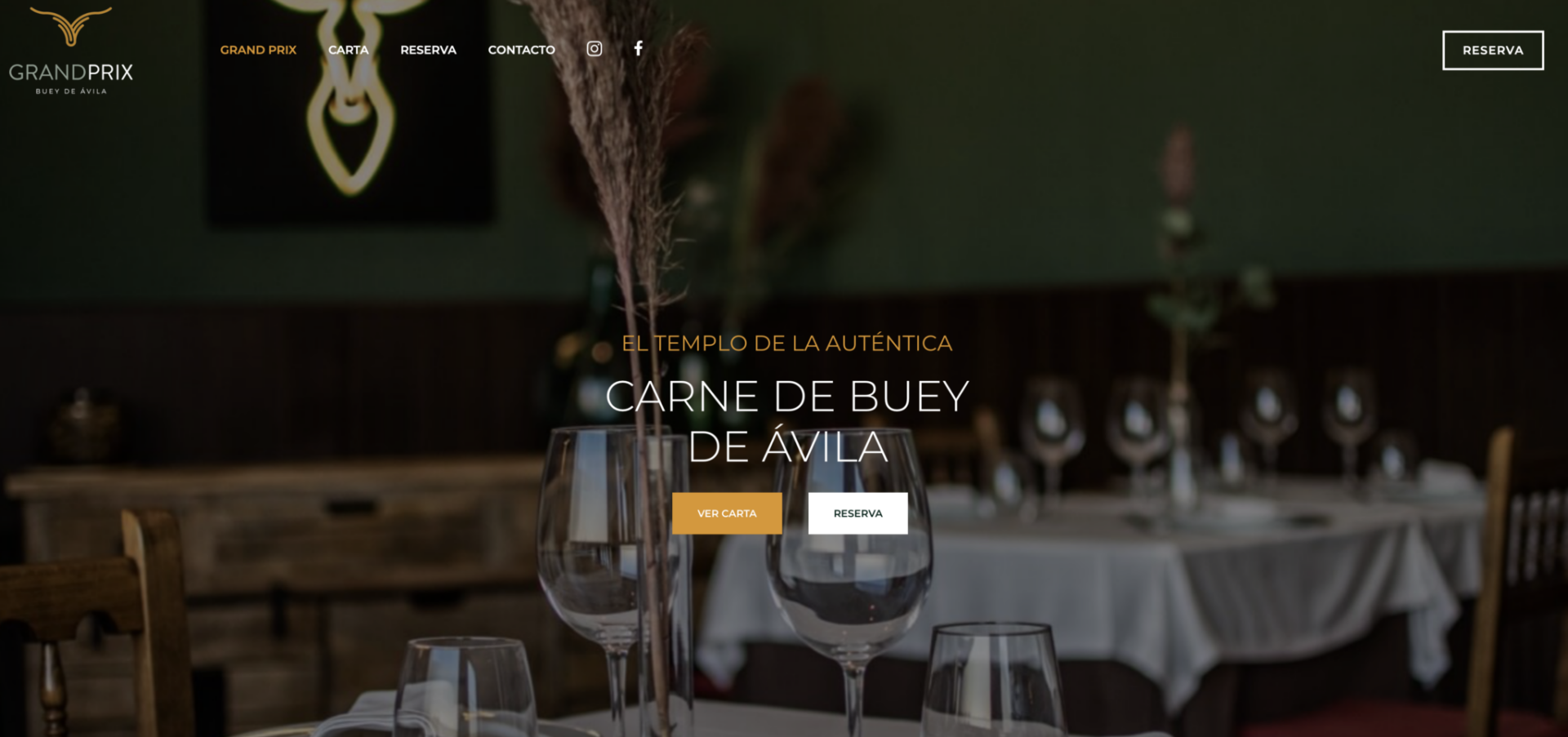 Restaurante Grand Prix Ziddea | Estudio de diseño de páginas web en Ávila