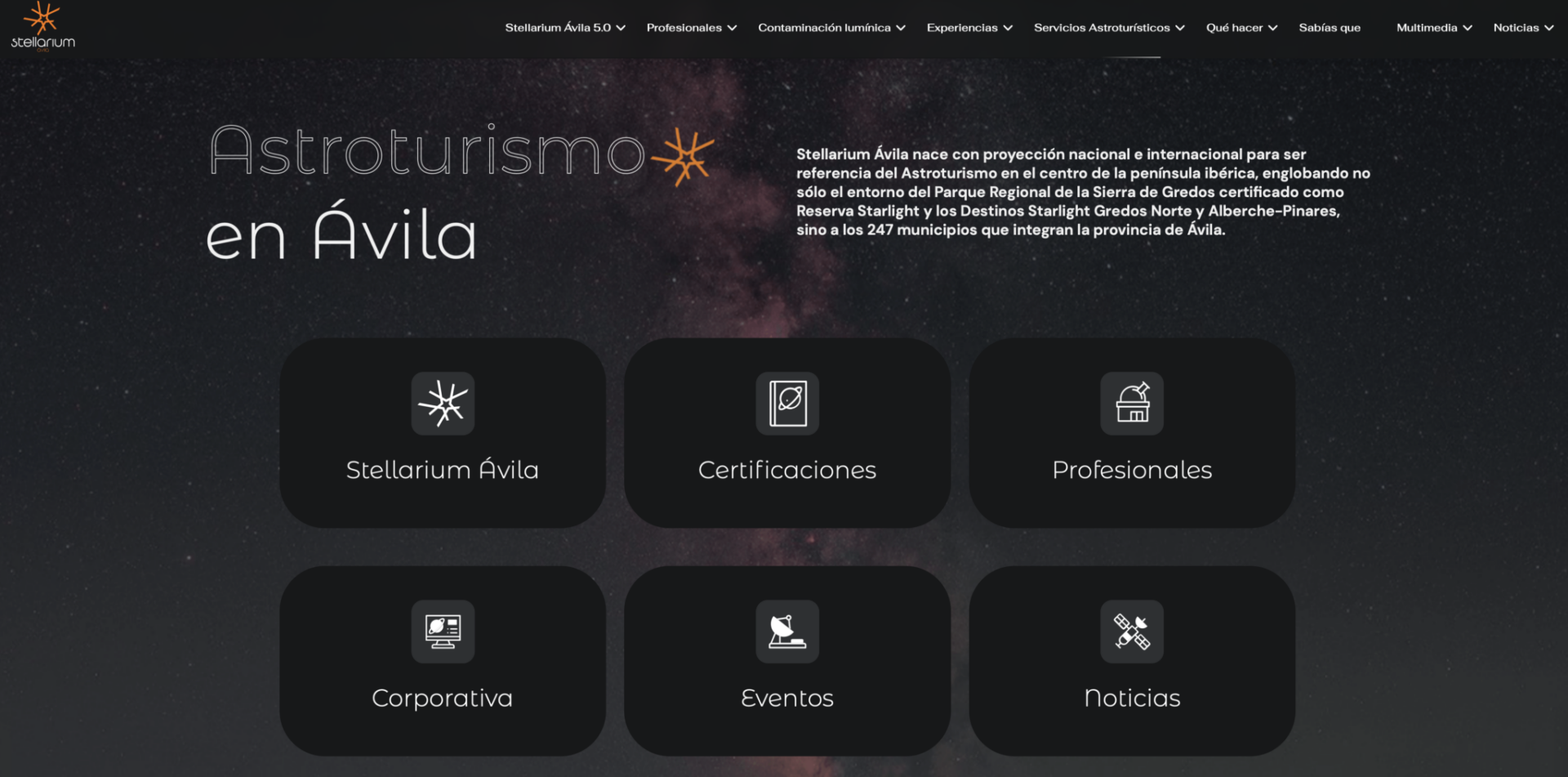 Stellarium Ávila Ziddea | Estudio de diseño de páginas web en Ávila