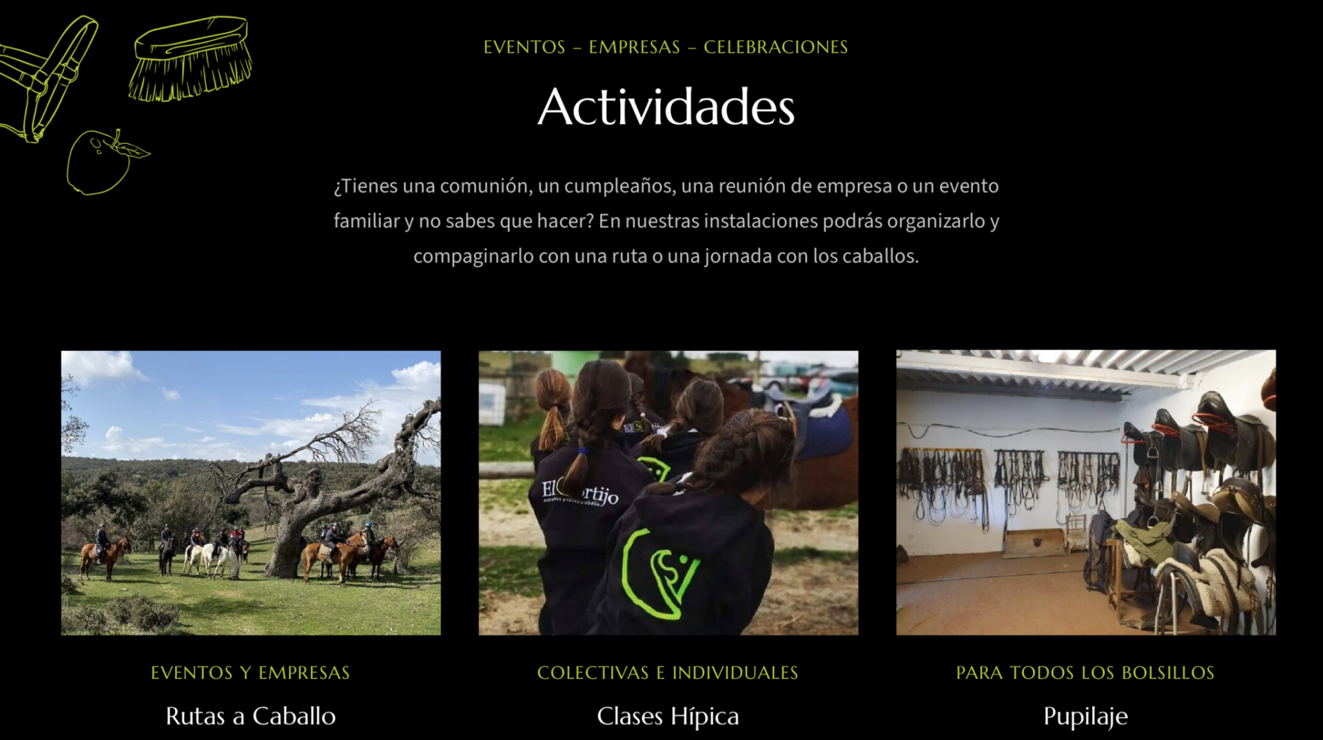 El Cortijo a Caballo Diseño de Páginas Web en Ávila | Ziddea