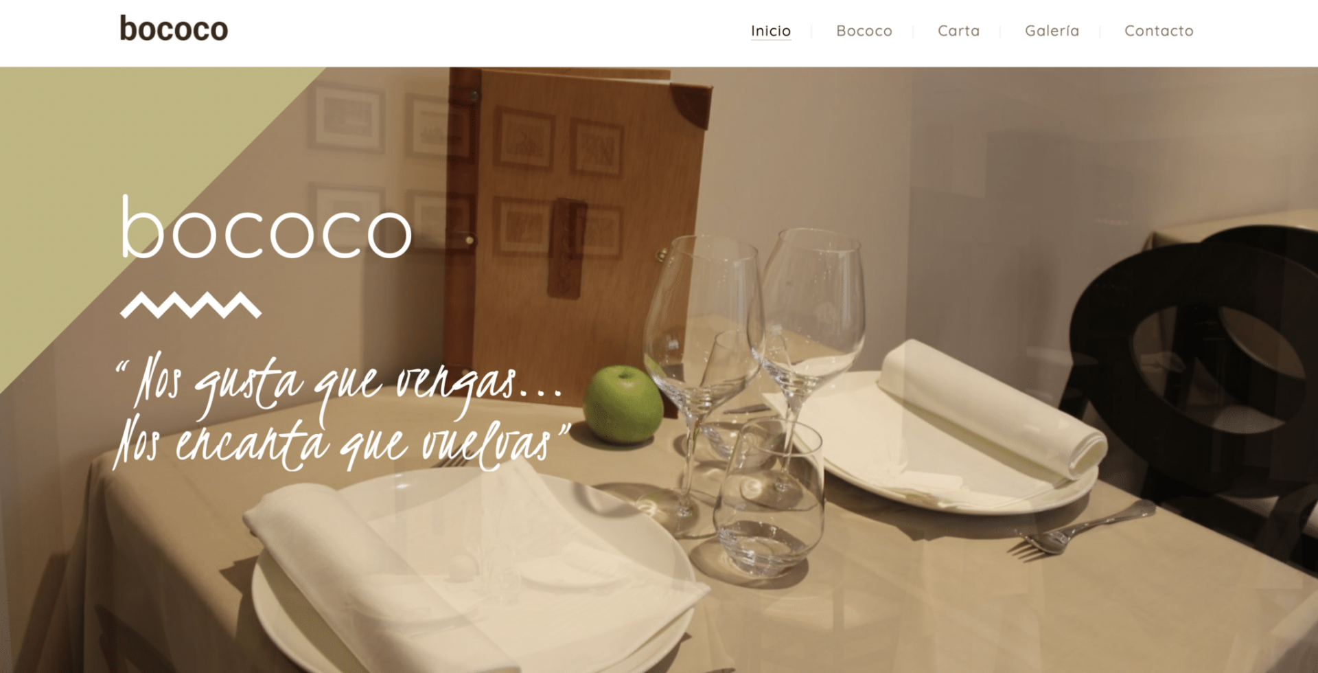 web restaurante bococo