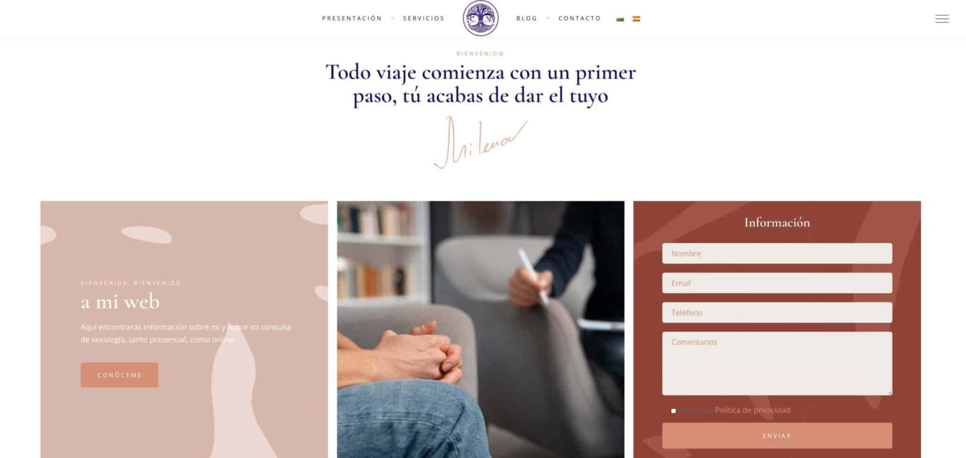 web para consulta sexología