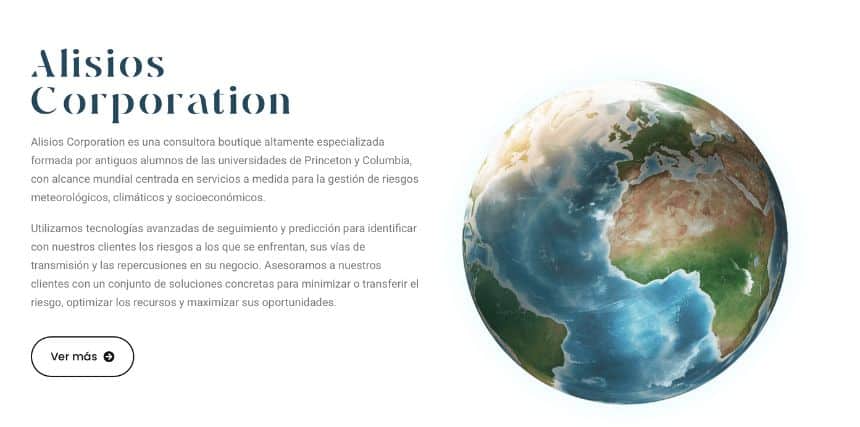 Web Alisios Corporation Diseño de Páginas Web en Ávila | Ziddea