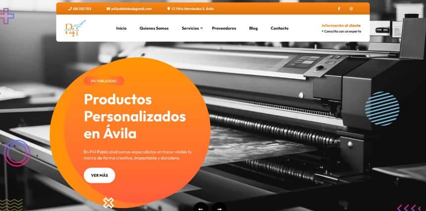 Web P41 Publicidad Diseño de Páginas Web en Ávila | Ziddea