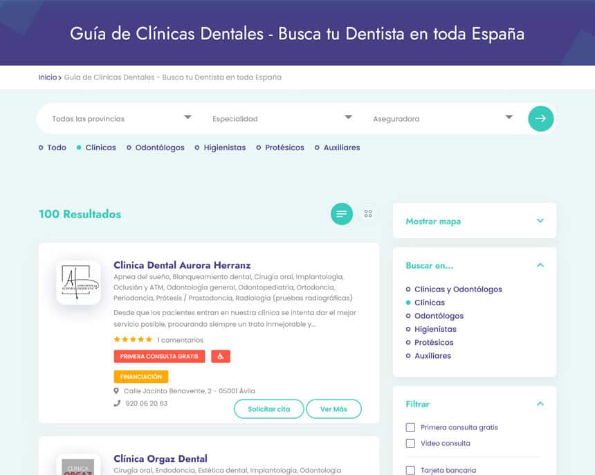 Página web e intranet para Dentialia Ziddea