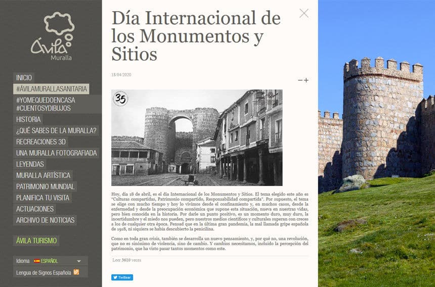 Página web Oficial de la Muralla de Ávila
